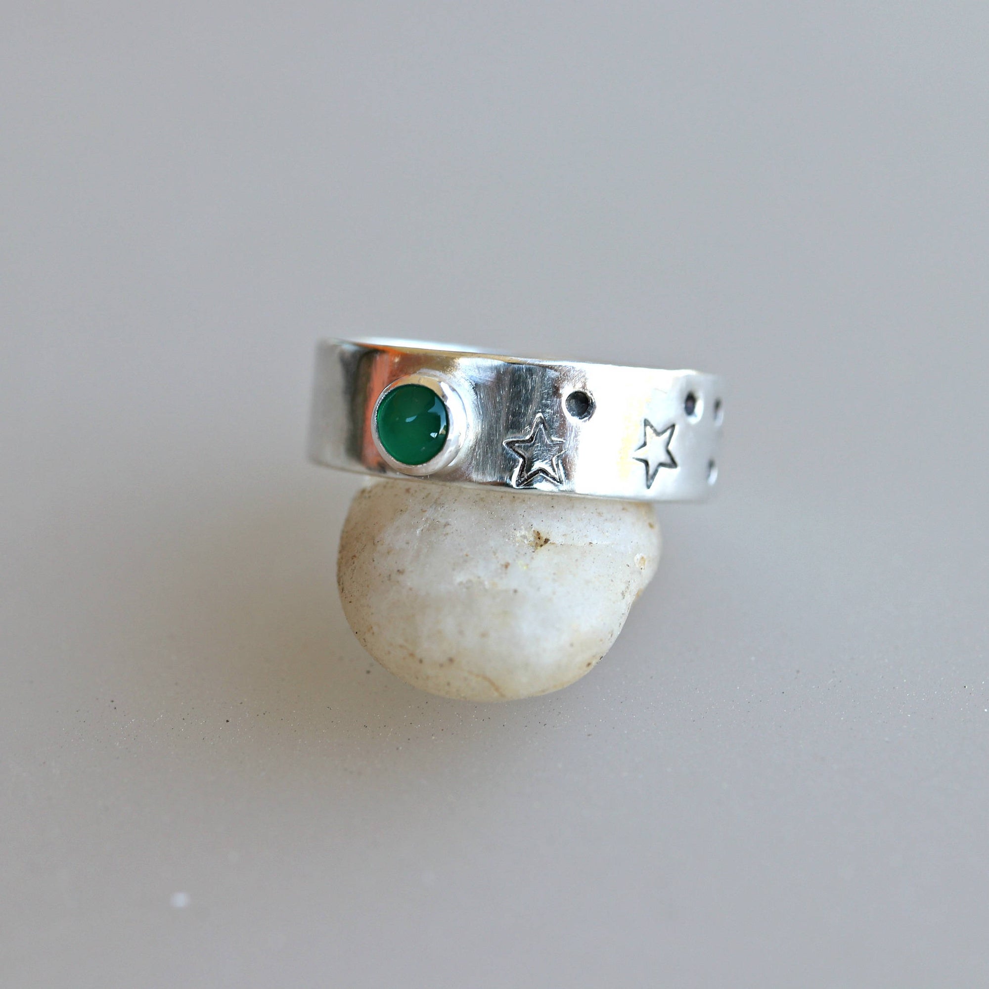 Handmade Birthstone Rings Sterling Silver, May Birthstone Ring, June Birthstone Jewelry, Constellation Ring, Zodiac Ring