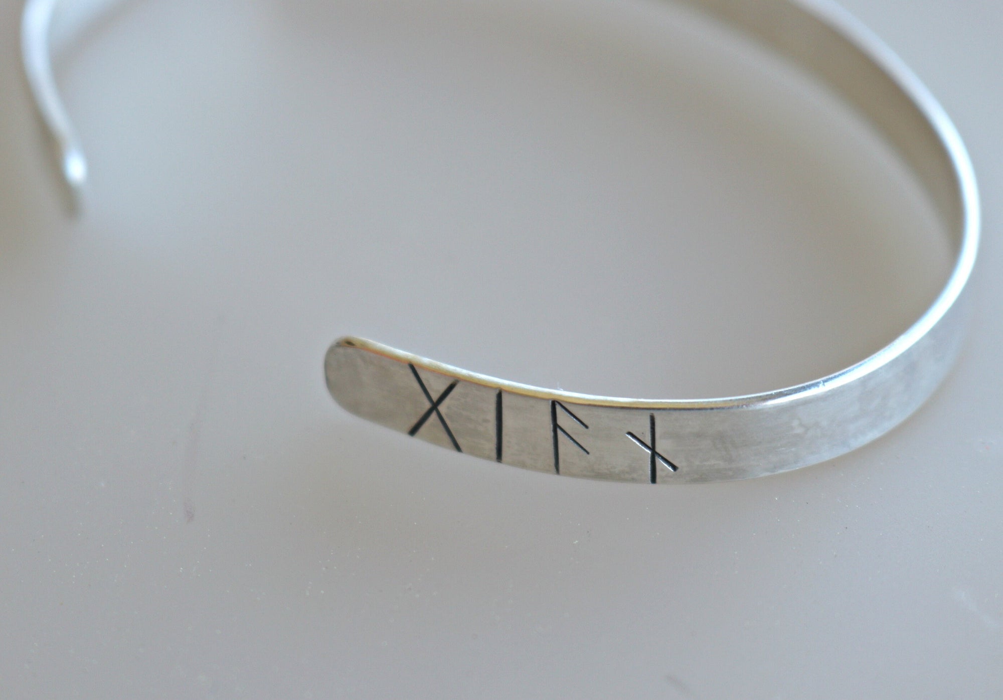 Dad Gift, Men&#39;s Cuff Bracelet, Personalized Custom Rune Cuff Bracelet, Father&#39;s Day Gift