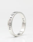 Personalized Mens Wedding Band Sterling Silver