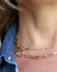 Gold Choker Necklace, Gemstone with Dainty Choker