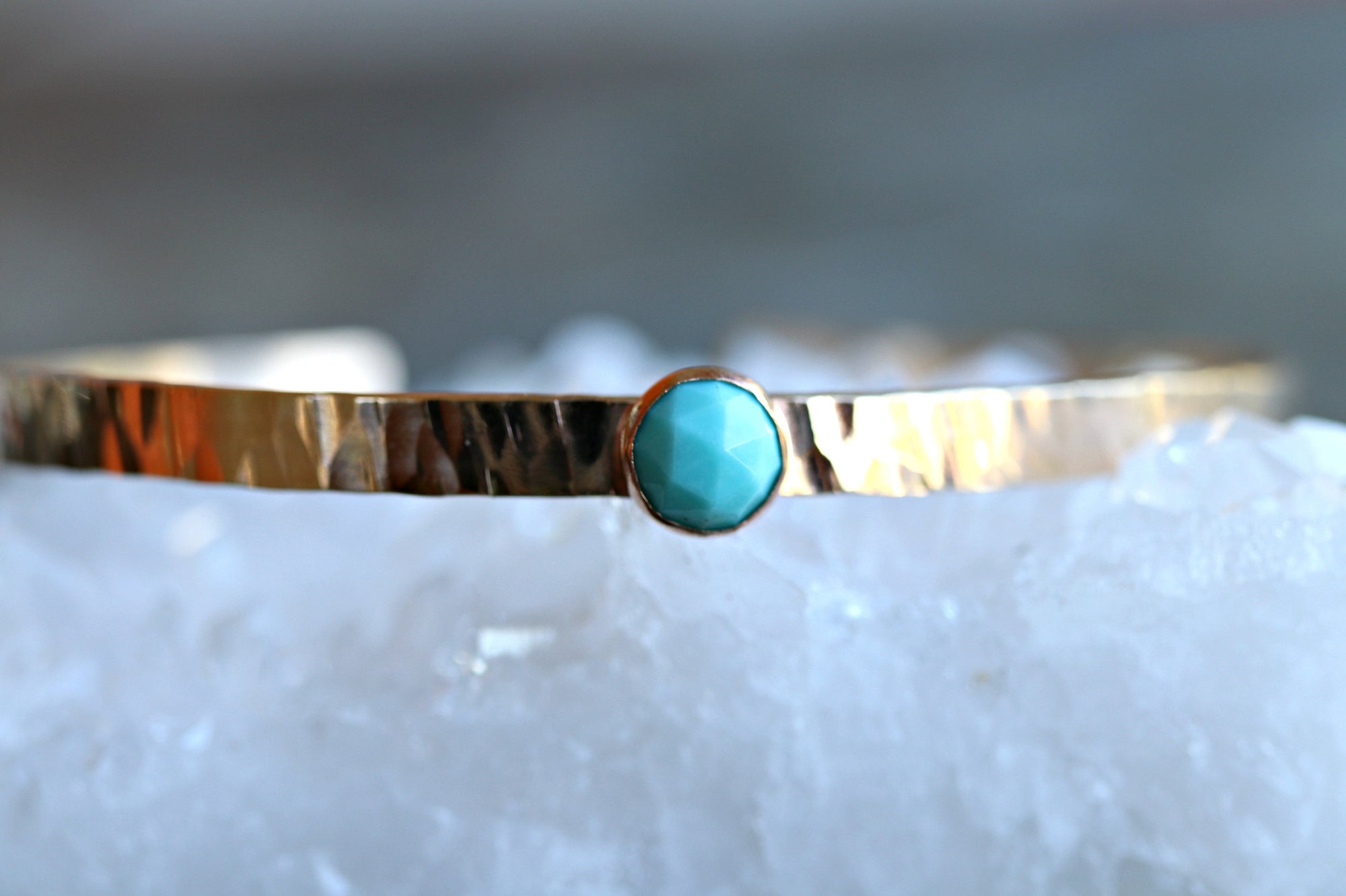 Moonstone Hammered Gold Cuff Bracelet, Gold Filled Celestial Bracelet