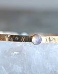 Sunstone Hammered Cuff Bracelet