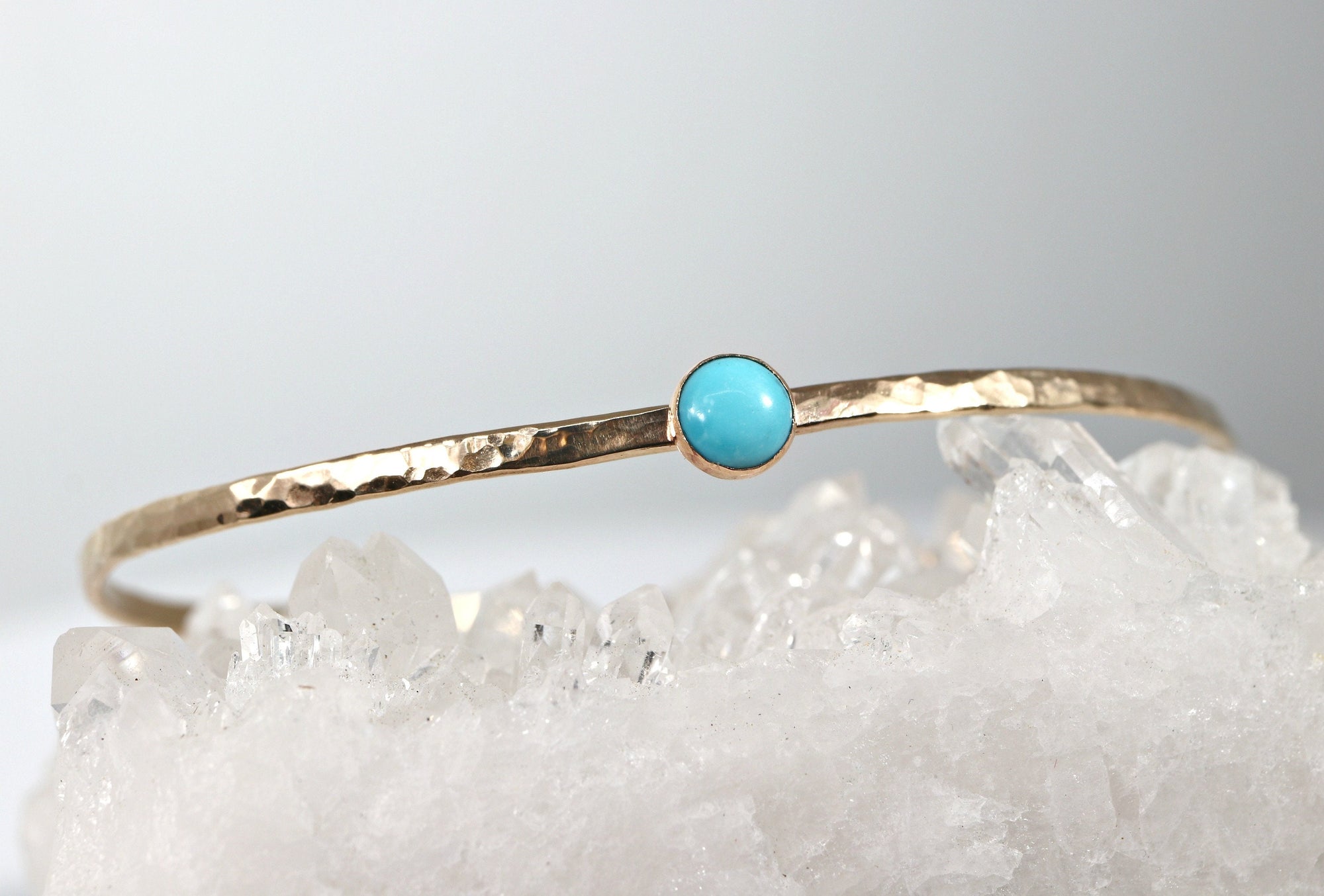 Turquoise Cuff Bracelet, December Birthstone Hammered Cuff Bracelet