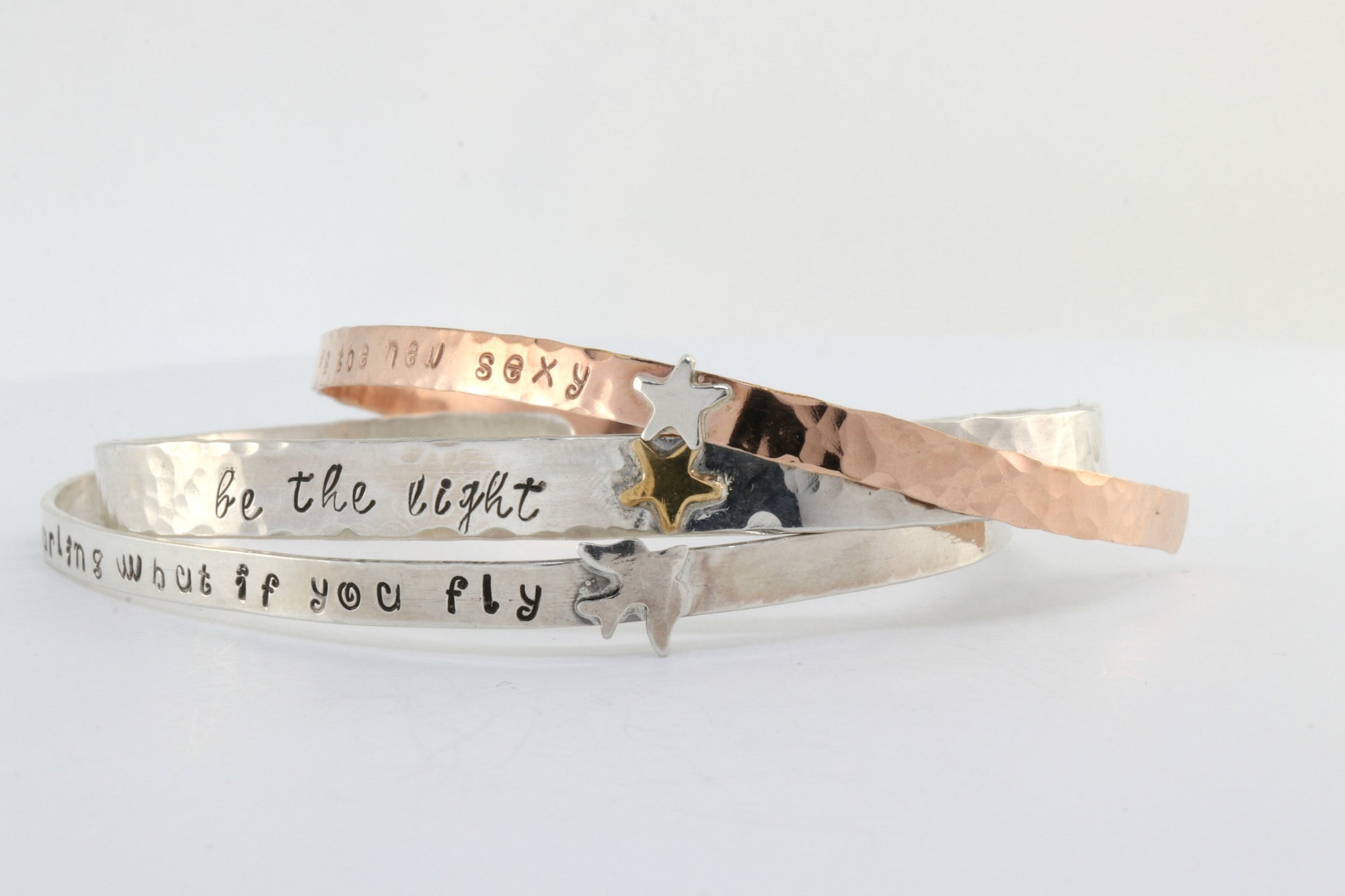 Hand Stamped Stacking Cuff