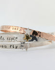 Hand Stamped Stacking Cuff