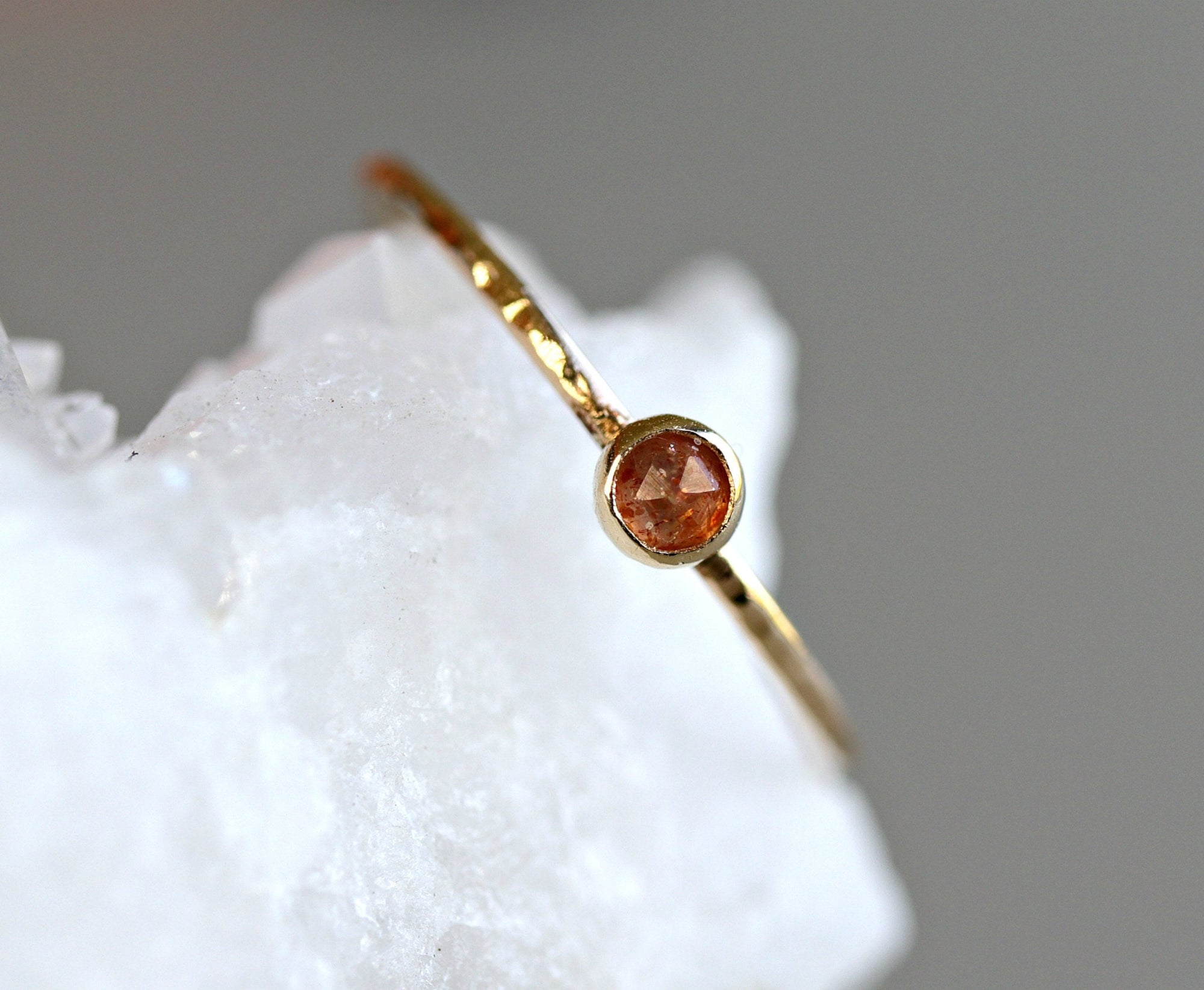 14k Gold Sunstone Ring