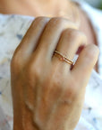 14k Gold Sunstone Ring