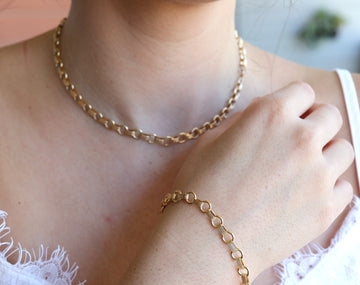 Gold Filled Chunky Thick Chain Bracelet