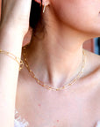 Gold Paper Clip Necklace
