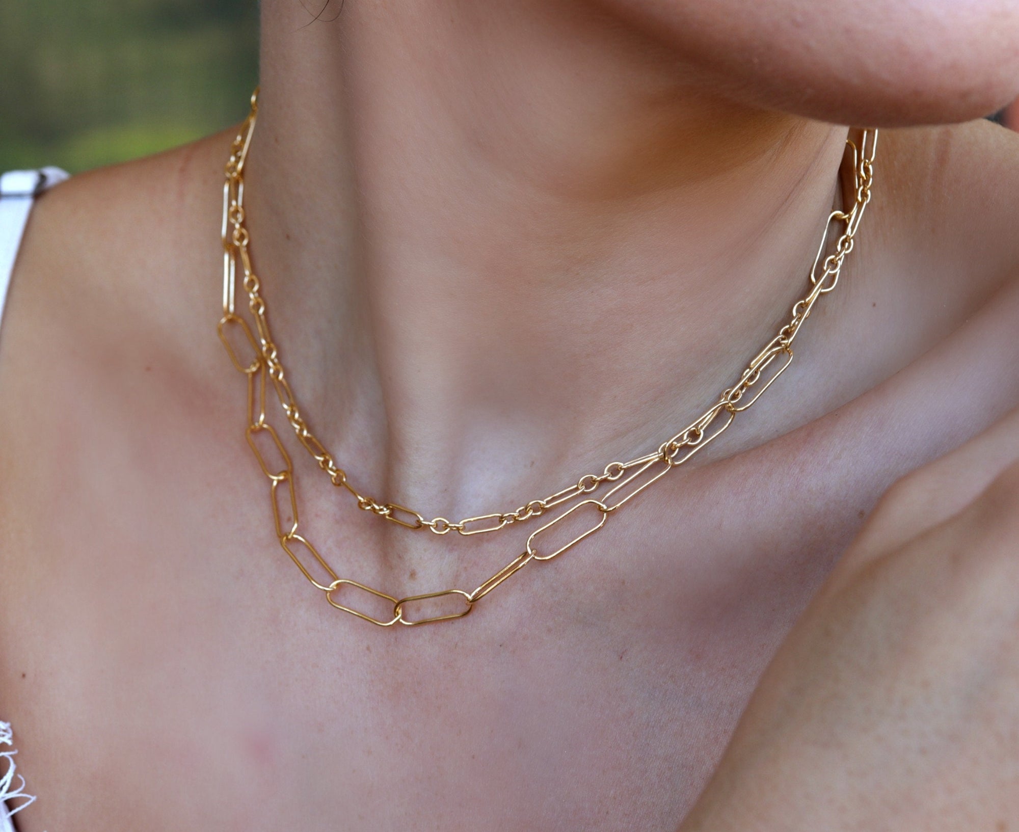 Dainty Gold Filled Layering Link Chain Bracelet