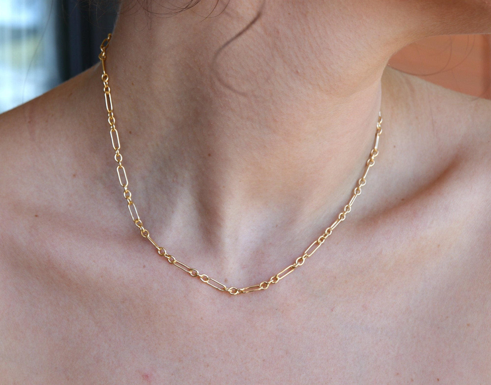 Dainty Gold Filled Layering Link Chain Bracelet