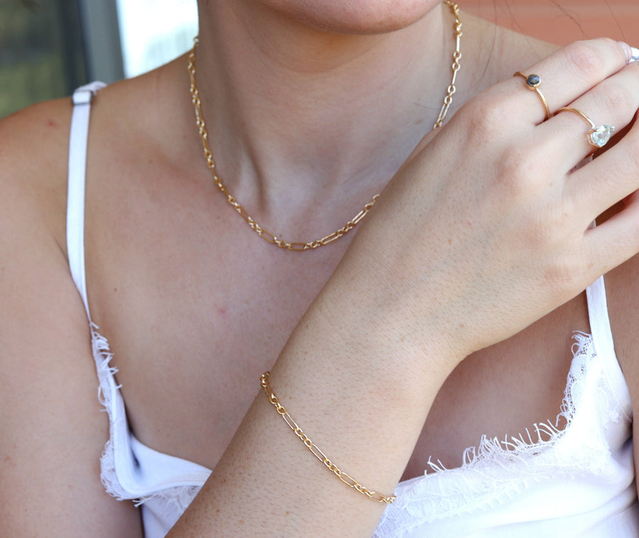 Dainty Gold Filled Layering Link Chain Bracelet