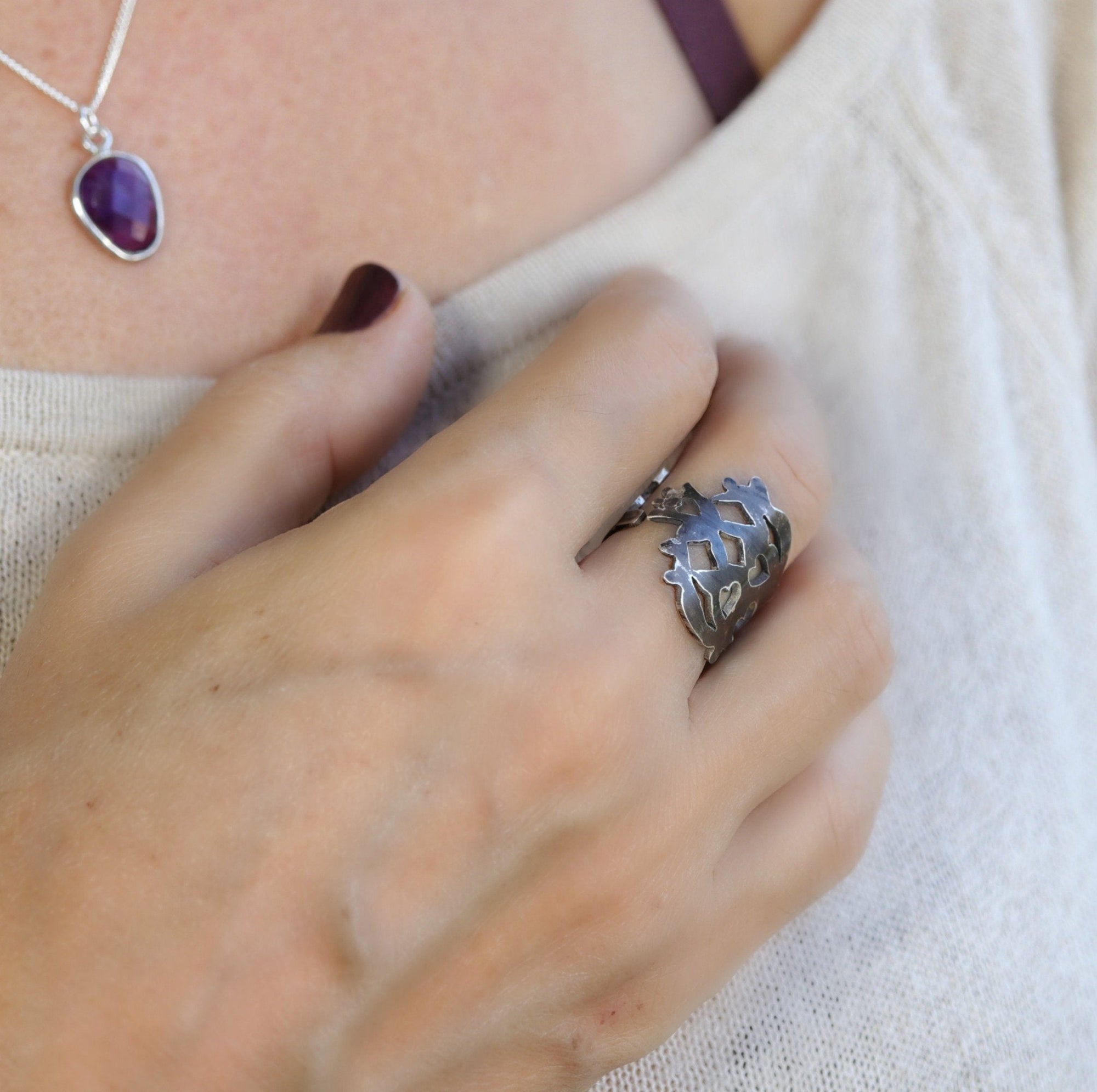 Outlander Inspired Ring, Victorian Filigree Ring, Adjustable Key Ring