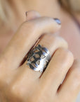 Outlander Inspired Ring, Victorian Filigree Ring, Adjustable Key Ring