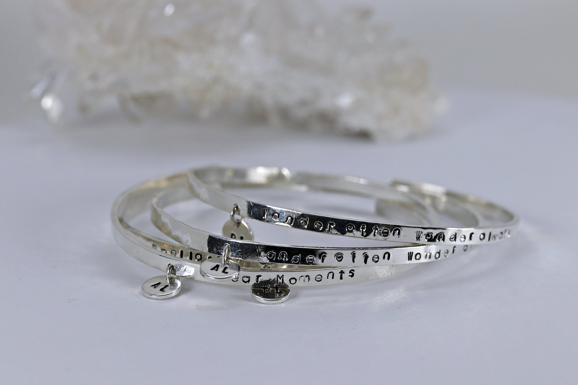 Custom Coordinates Hand Stamped Cuff Bracelet, Quote Jewelry, Personalized Cuff Bracelet, Stacking Bangle, Gift For Her, Best friend Gift