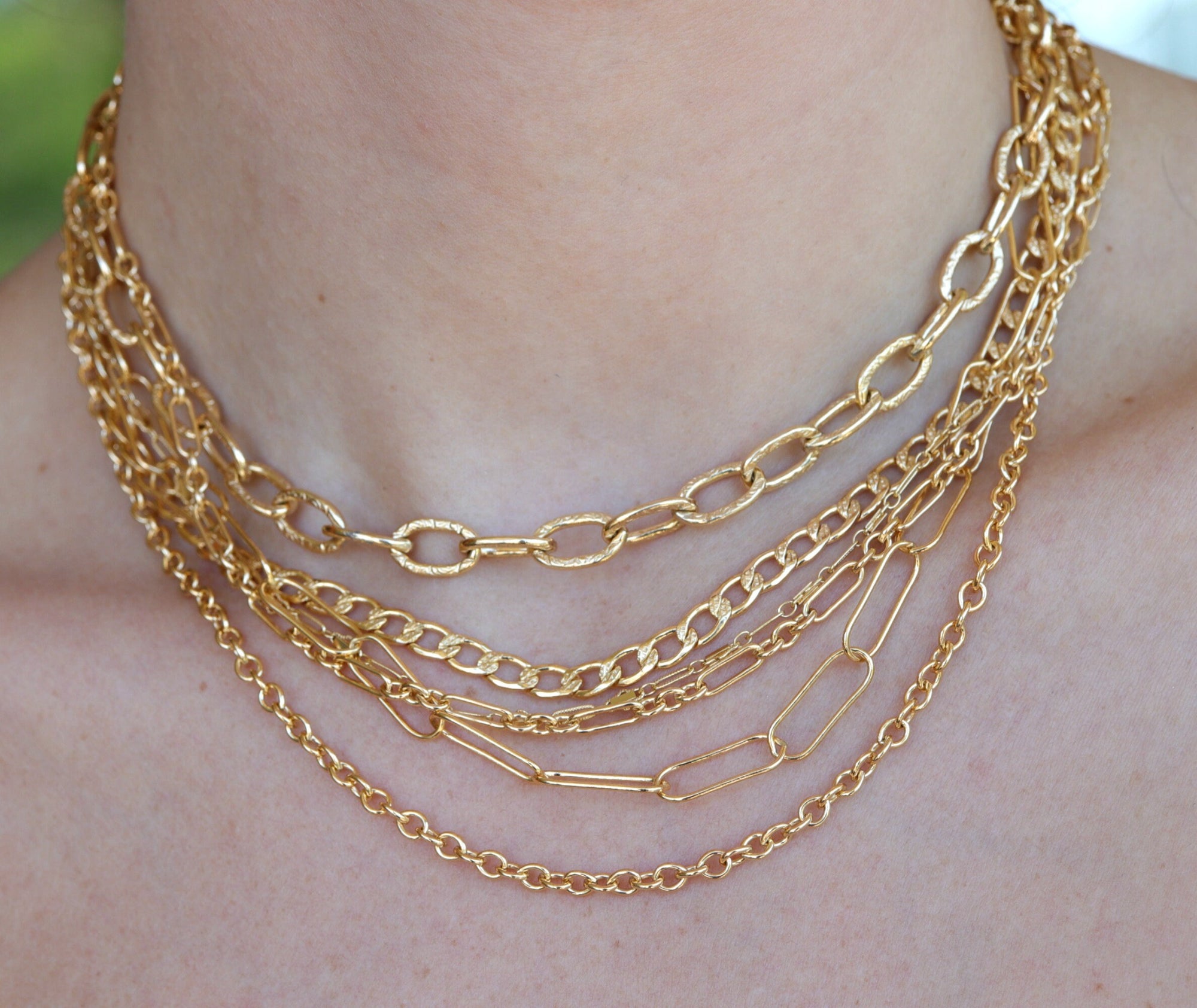 Curb Gold Chain Necklace, Gold Layering Necklace