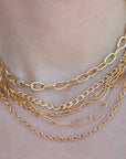 Curb Gold Chain Necklace, Gold Layering Necklace