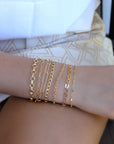 Gold Rectangle Chain Bracelet