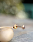 Dual Birthstone Bracelets Gold Filled or Sterling Silver, Open Gemstone Bangles