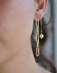 Gold Thick Chain Earrings