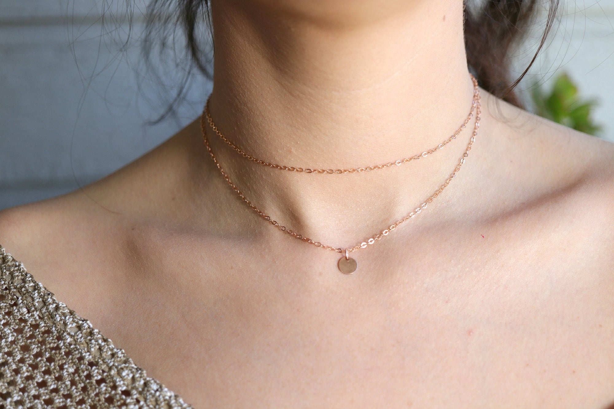 Personalized Dainty Gold Chain Choker