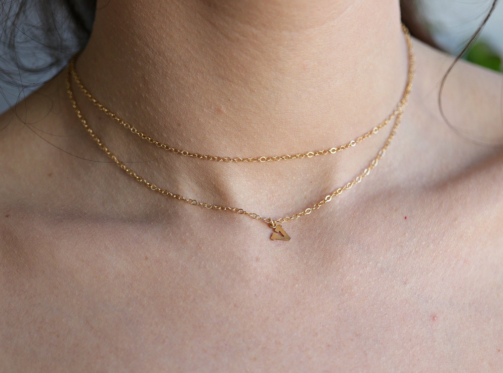 Gold Initial Personalized Necklace