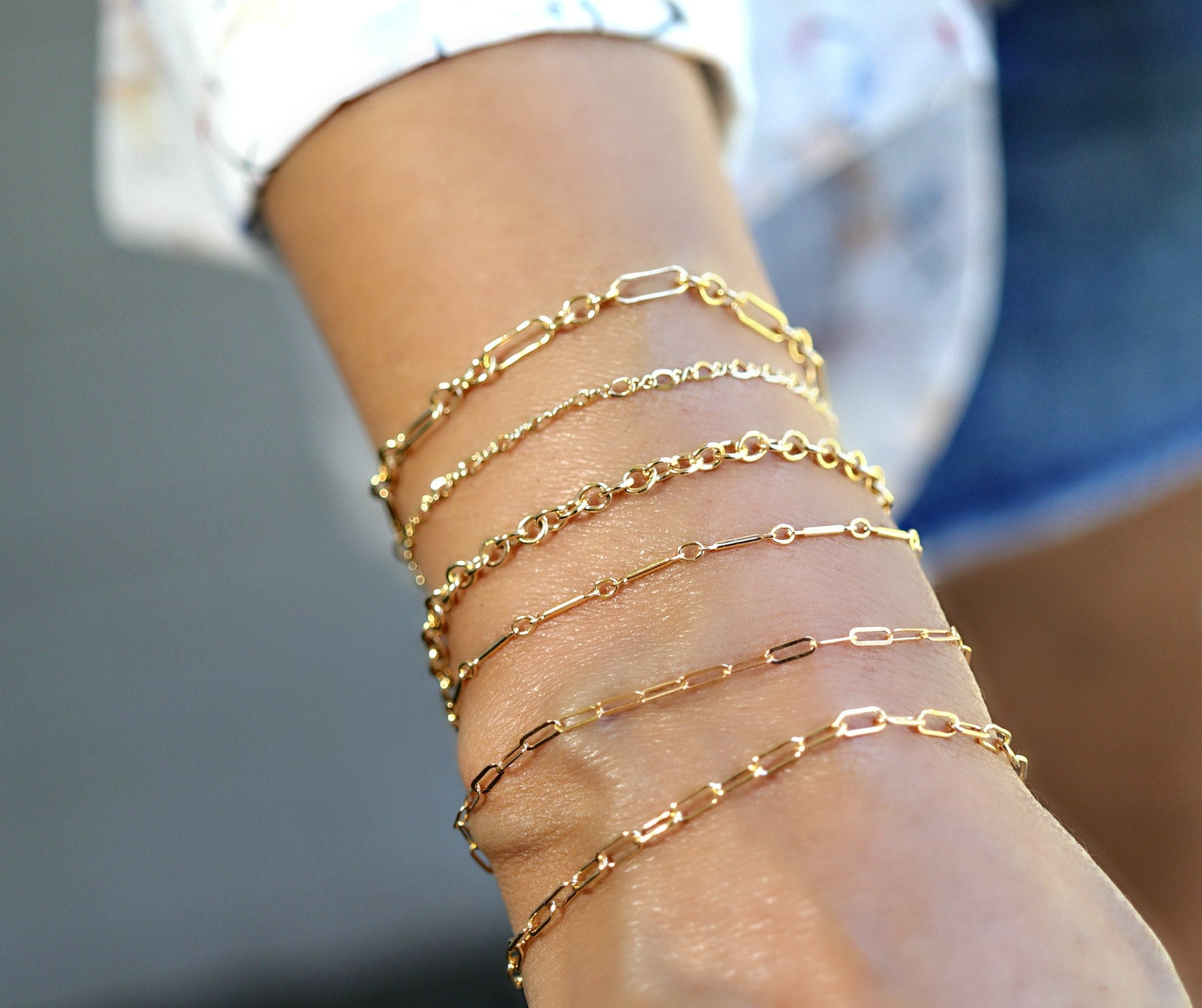 Dainty Gold Layering Bracelet