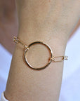 Gold Open Circle Eternity Bracelet,God Filled Chain Bracelet