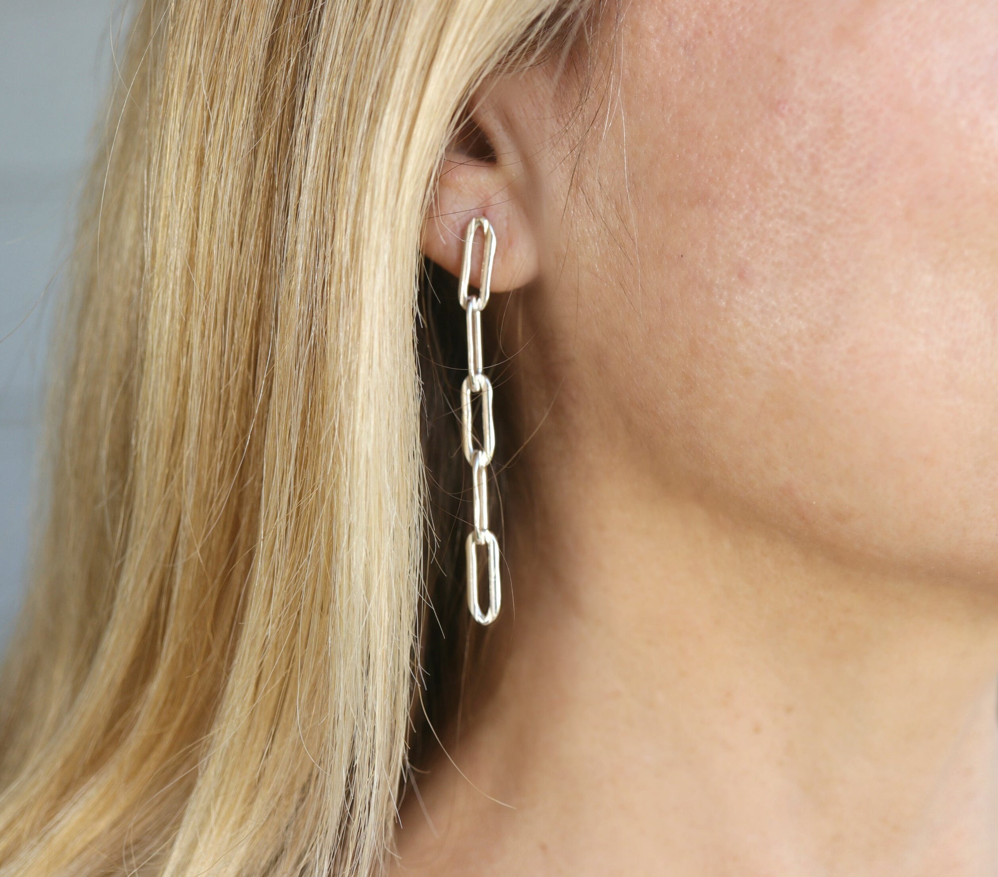 Gold Thick Chain Earrings