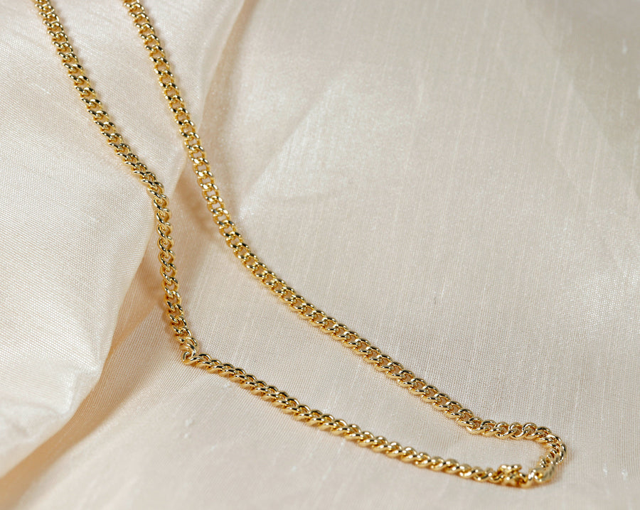 Gold Curb Chain Bracelet, Gold Filled Stacking Bracelet
