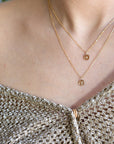 Personalized Layered Rose Gold Necklaces, Set of Two
