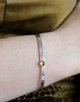 Peridot Sterling Silver Cuff Bracelet, Gold Filled Cuff