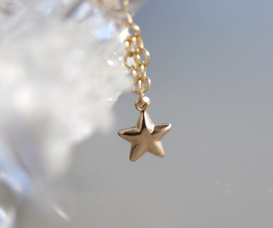Gold Layering Star Necklace, Gold Filled Star Charm