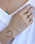 Gold Open Circle Eternity Bracelet,God Filled Chain Bracelet