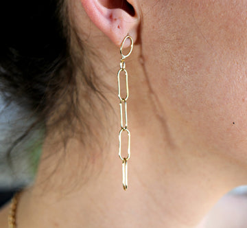 Gold Chain Minimal Earrings