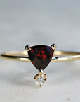 Diamond Garnet Ring 14k Gold