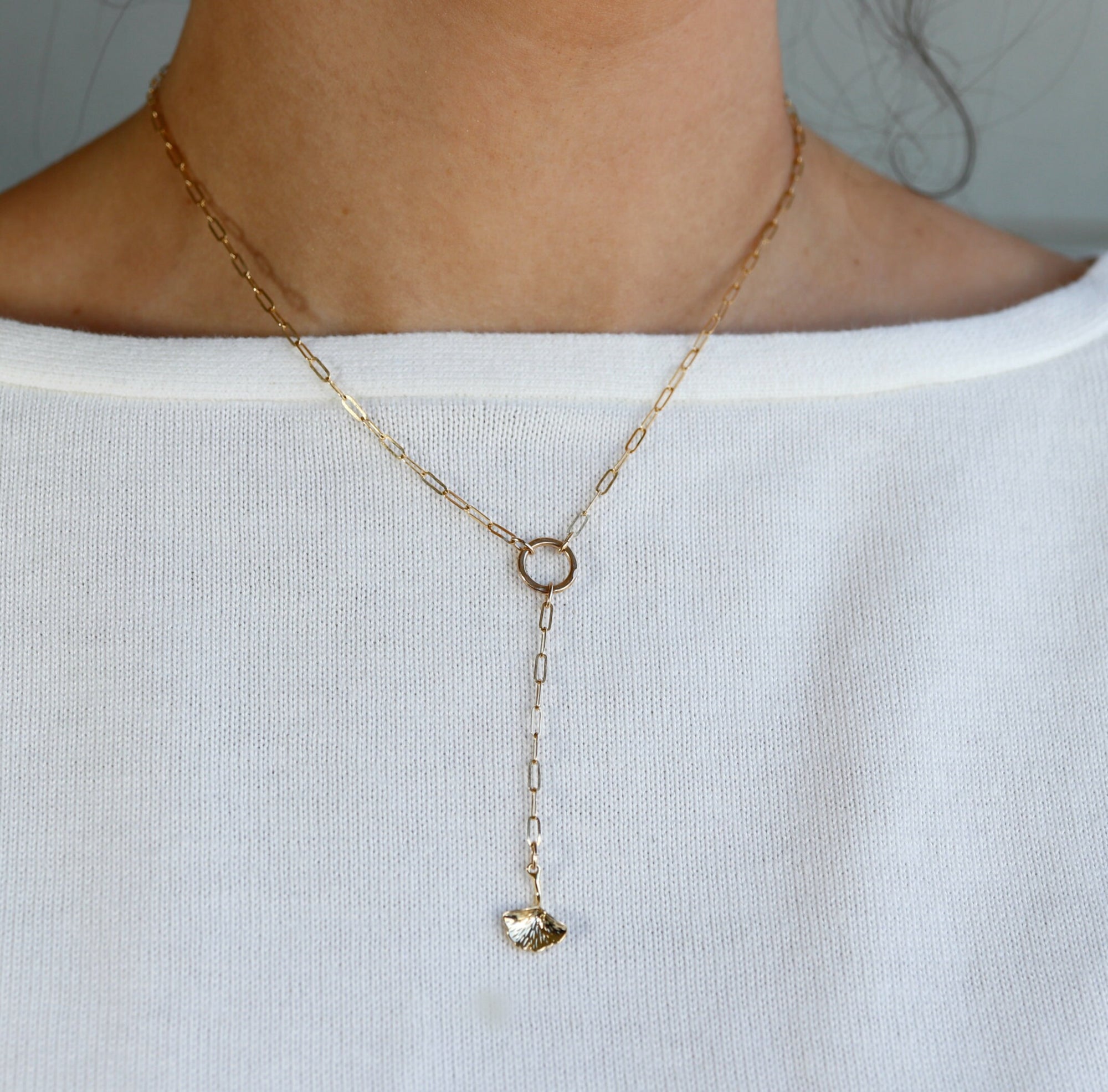 Gold Filled Lotus Necklace