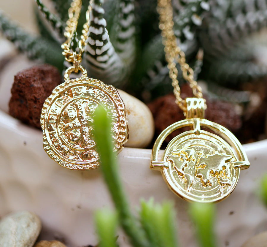 World Map Necklace