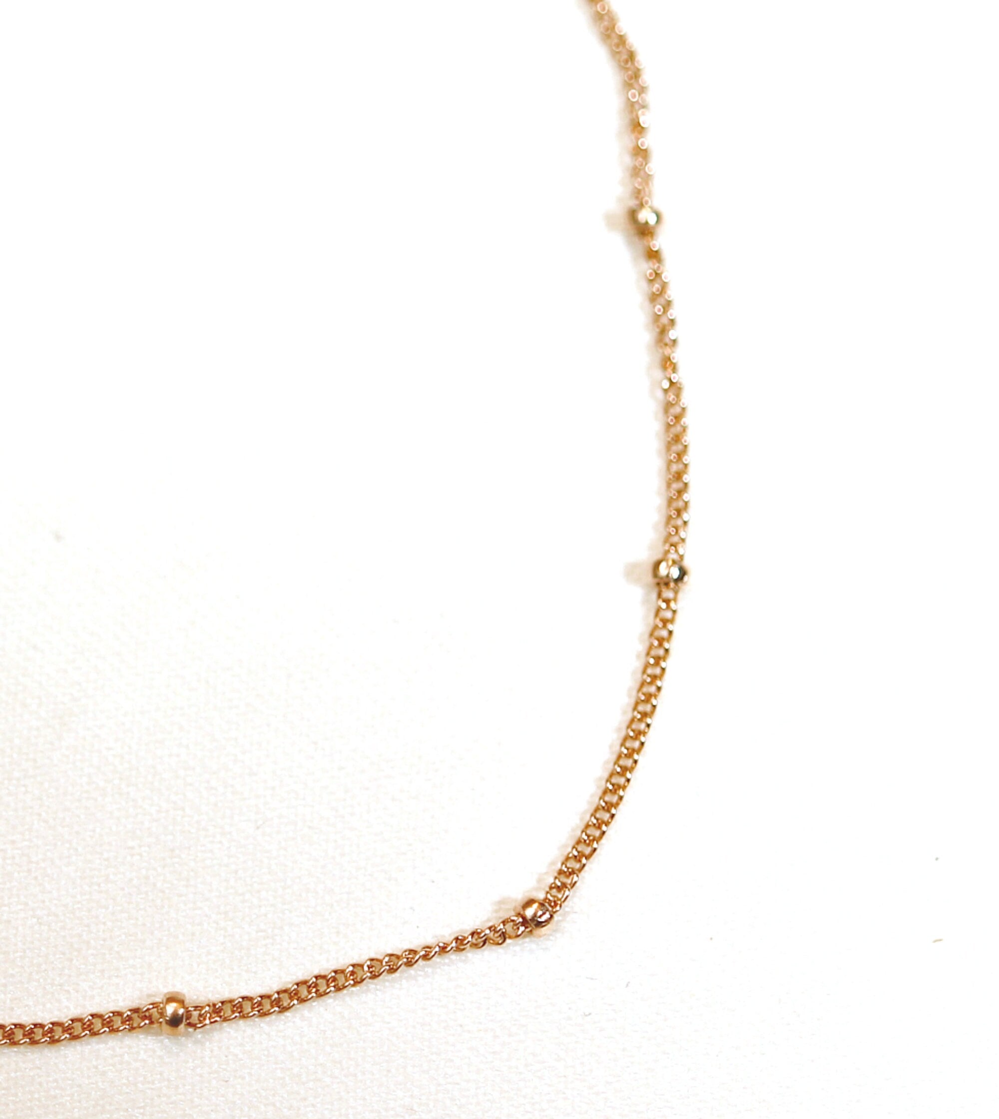 Dainty Rose Gold Satellite Chain Bracelet