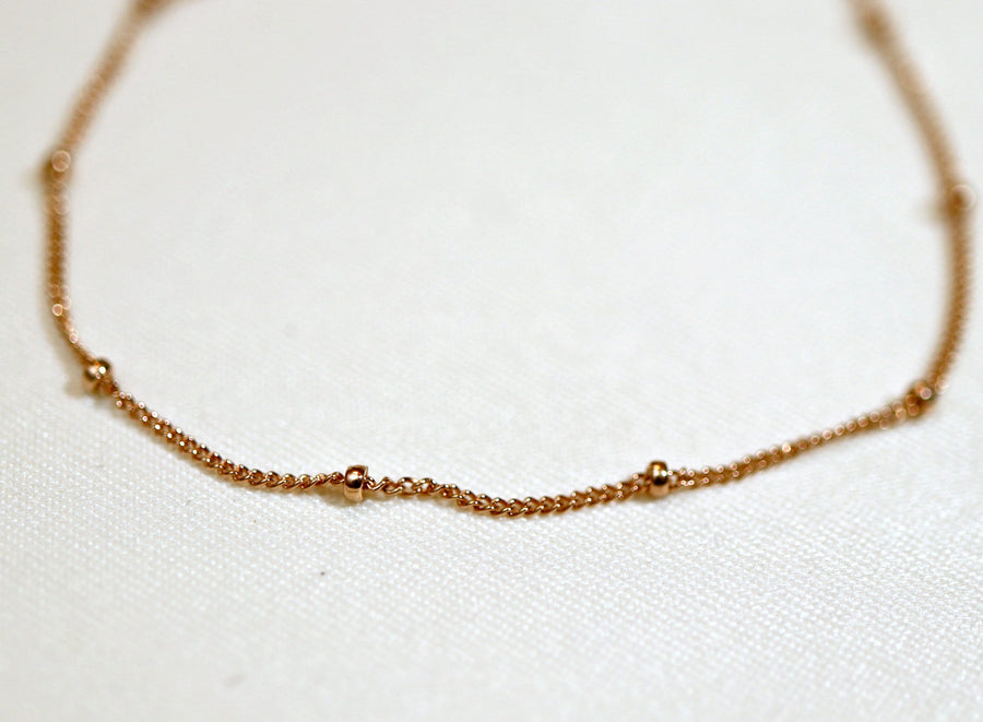 Dainty Rose Gold Satellite Chain Bracelet
