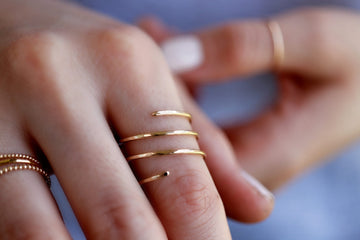 Gold Spiral Ring, in Yellow Gold, Rose Gold or Sterling silver