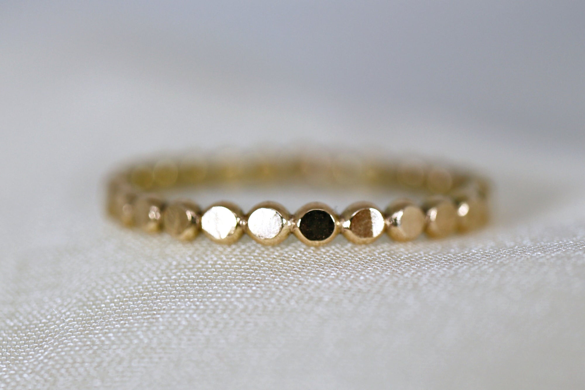 Gold Filled Beaded Stackable Ring