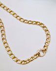Thick Gold Filled Curb Chain Karma Open Circle Necklace