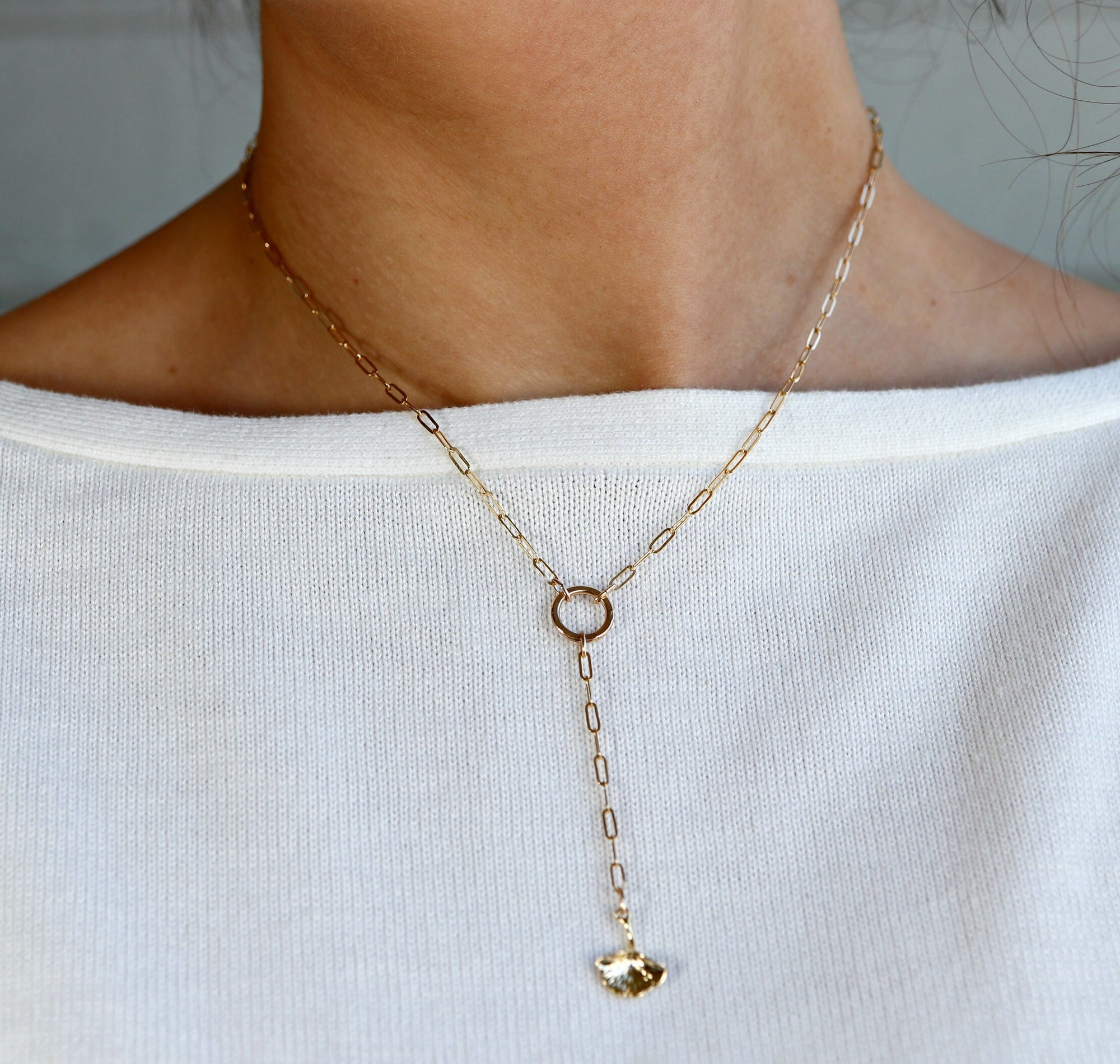 Gold Filled Lotus Necklace
