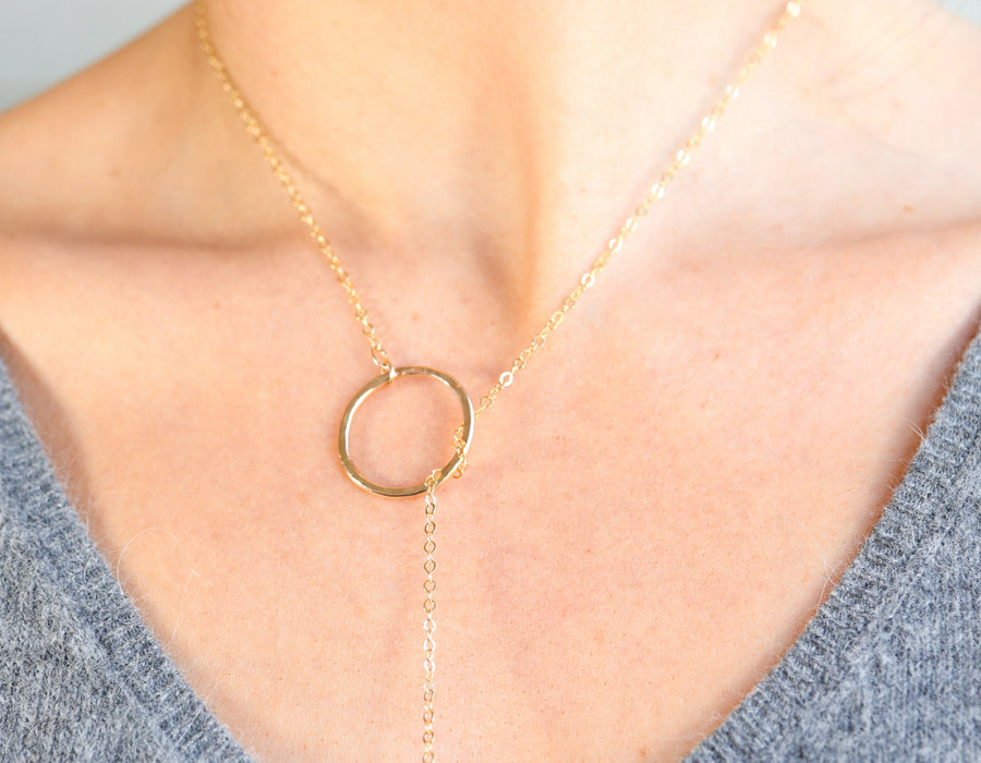 Sun and Moon Necklace, Gold Lariat Necklace, Moon Phase Necklace, Crescent Moon Necklace, Y Necklace, Celestial Jewelry, Half Moon Necklace