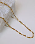 Gold Dainty Figaro Chain Choker Necklace