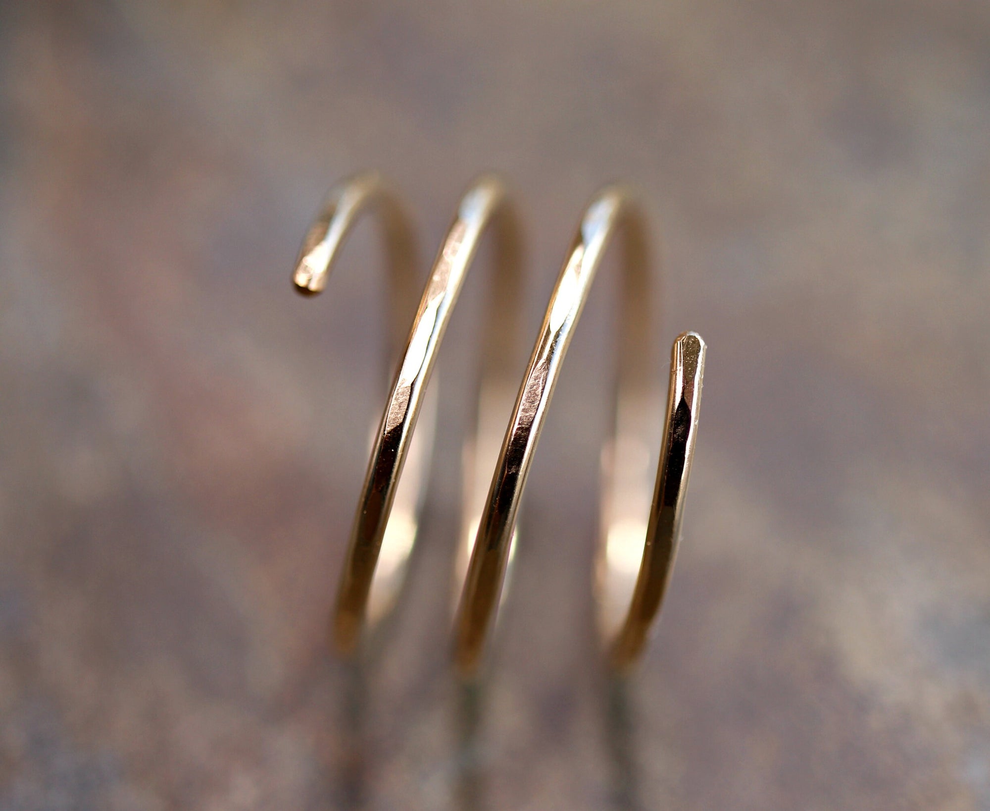 Gold Spiral Ring, in Yellow Gold, Rose Gold or Sterling silver