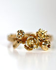 14k Gold Flower Cluster Ring