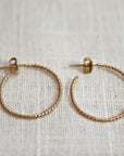 Gold Twisted Hoop Earrings, Dainty Gold Hoop Earrings
