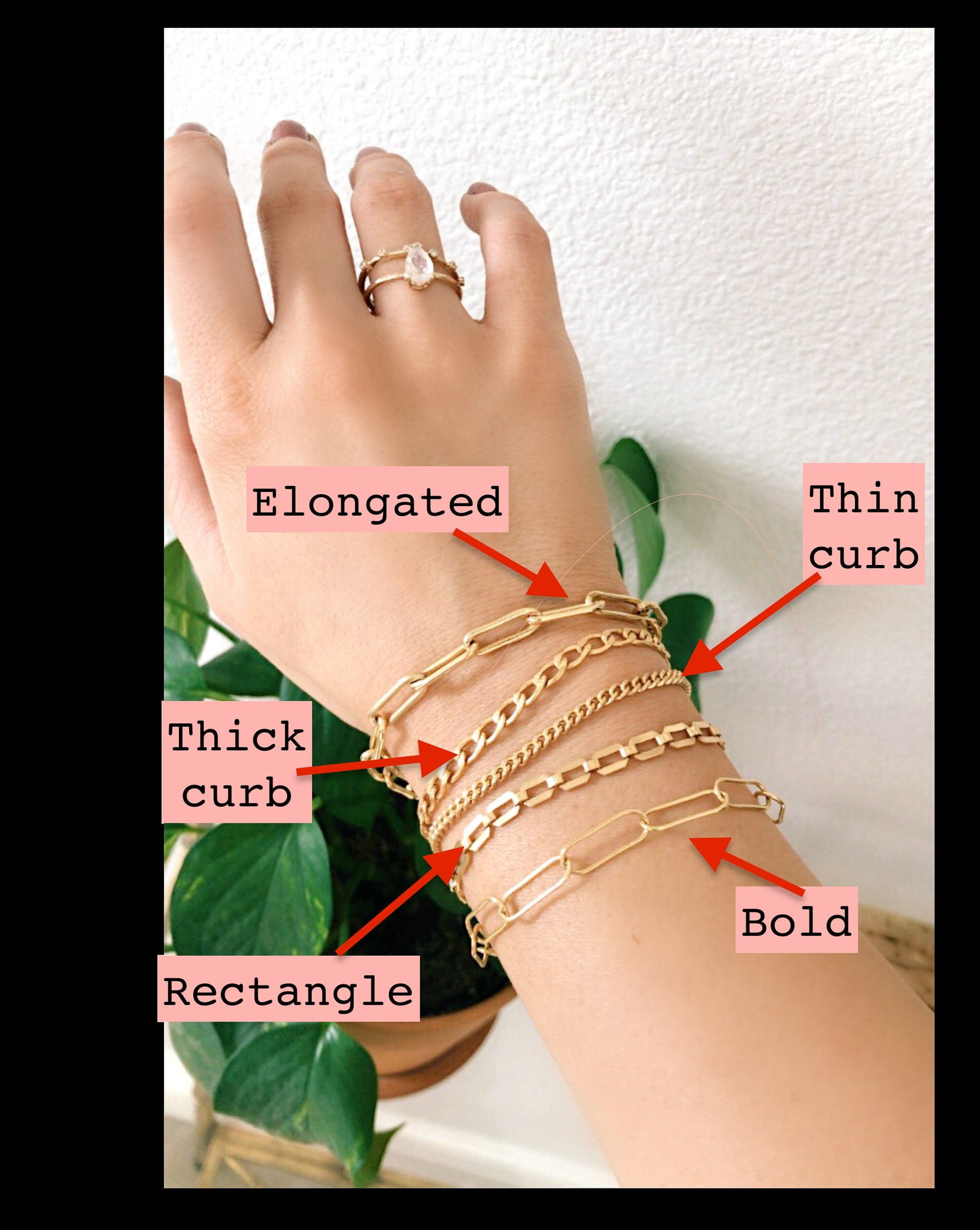 Big Bold Gold Chain Bracelets